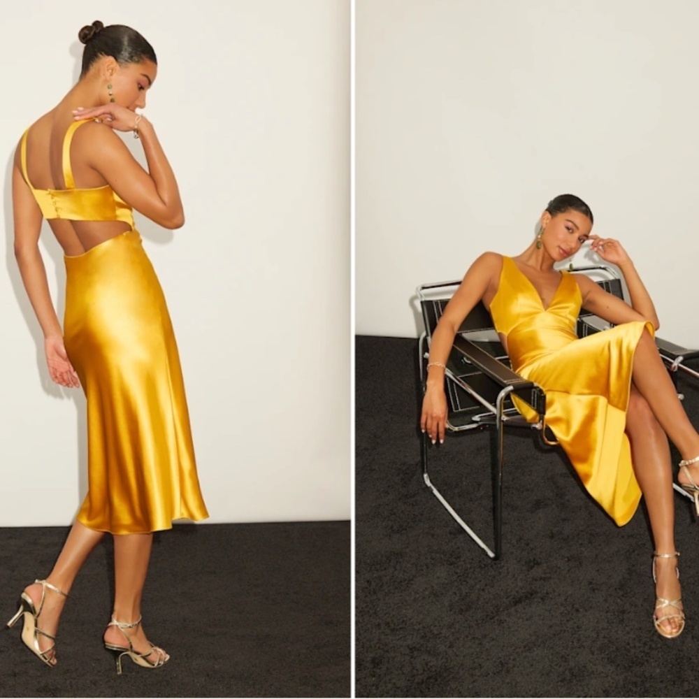 LULU's Sexy Elegant Modern Chic Wedding Promo Formal Vacation Midi Dress - Picture 4 of 5